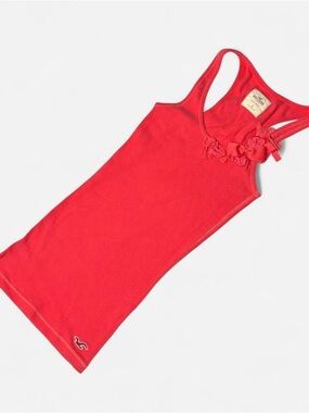 Vintage Hollister Long Tank Top, Pink, Bows, Social Stretch, Size Small, Ballet